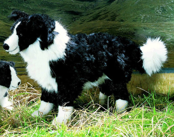 High quality lifelike plush dog toys 35cm Border Collie